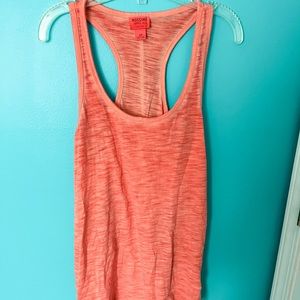 Loose coral orange tank top